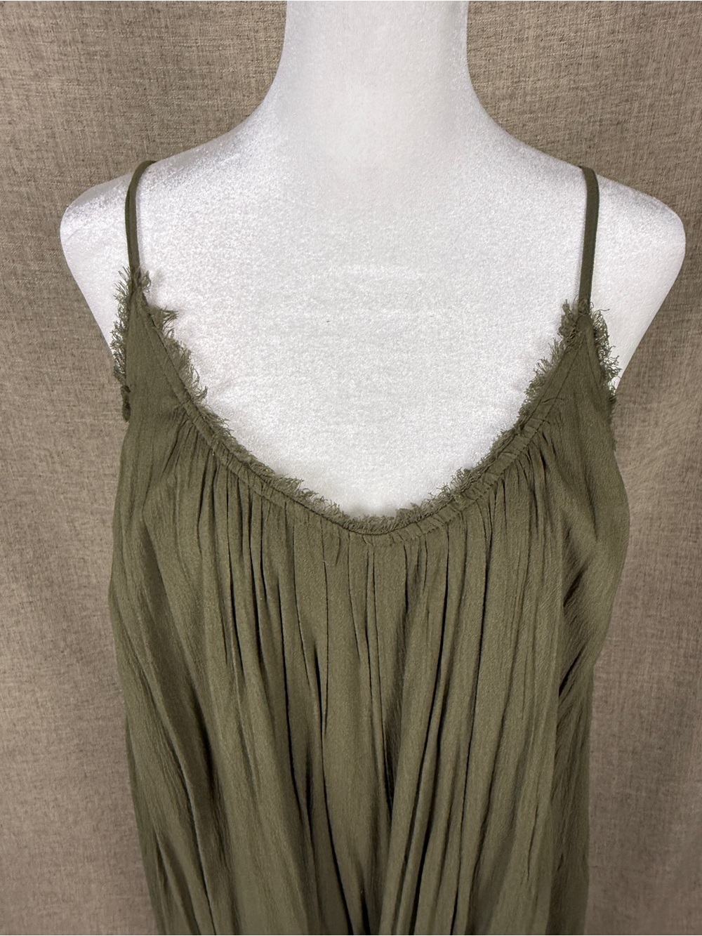 Wishlist Olive Wide-leg Gauzey Jumpsuit - Picture 2 of 6